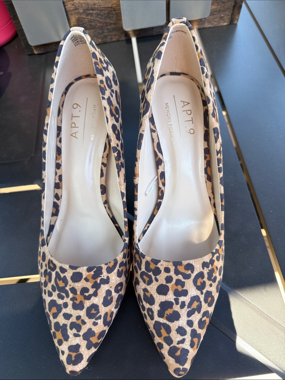Apt. 9 Leopard Print Pointed Toe Pumps - Tan and Black NWOT or box